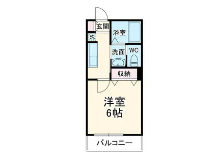 MARK DUO狭山Ⅱ(1K/2階)の間取り写真