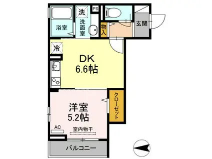 セントパール町屋(1DK/3階)の間取り写真