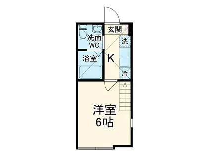 アザーレ・プラネ鶴川 弐番館(1K/1階)の間取り写真