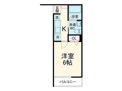 ウエストガーデン幸手中Ⅲ(1K/1階)の間取り写真