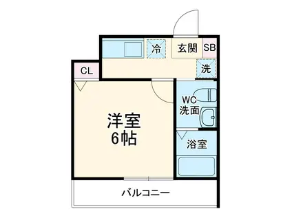 ウエストガーデン幸手中Ⅲ(1K/2階)の間取り写真