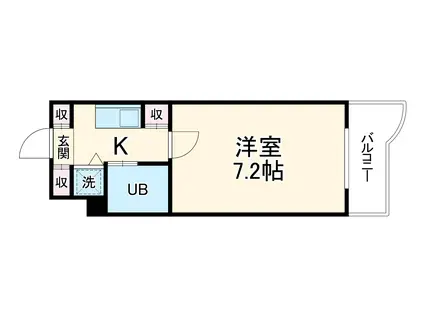 ファーストスプリング(1K/6階)の間取り写真