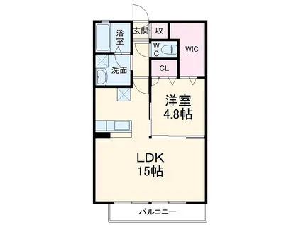 センチュリーハイムⅦ(1LDK/1階)の間取り写真