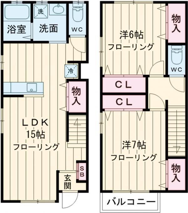ランブイエ(2LDK)の間取り写真