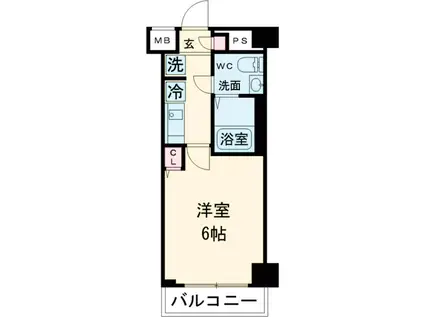 ジェノヴィアお花茶屋Ⅱスカイガーデン(1K/3階)の間取り写真