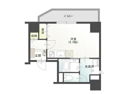 RISE脇田本町Ⅱ(ワンルーム/2階)の間取り写真