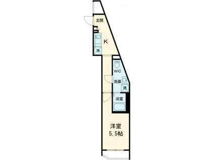 カフェック桜台(1K/3階)の間取り写真