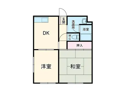 SUNNY MANSION Ⅱ(2DK/4階)の間取り写真