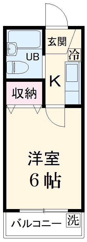 栗橋ロイヤルマンション(1K/1階)の間取り写真