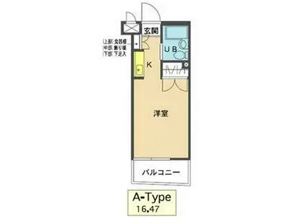 メゾンド・スクワール(ワンルーム/2階)の間取り写真