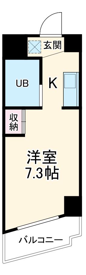 リアライズ伝馬(1K/8階)の間取り写真