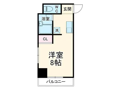 デュエール神宮(ワンルーム/3階)の間取り写真