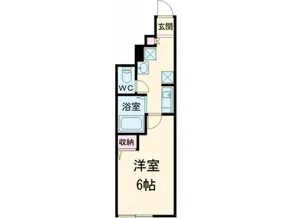 ミハス三鷹台(1K/1階)の間取り写真