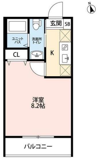 三ツ境ヒルズ(1K/3階)の間取り写真