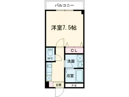 RAMH-K(1K/1階)の間取り写真