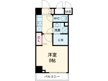 プライマル武蔵関(1K/3階)の間取り写真