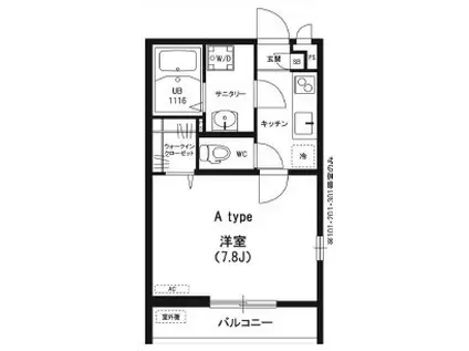 リブリ・DAIMACHI(1K/2階)の間取り写真