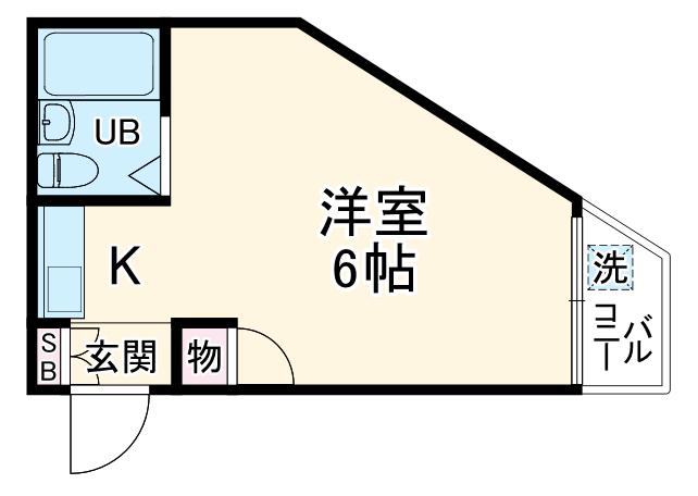 COLLECTION箕面(1K/1階)の間取り写真