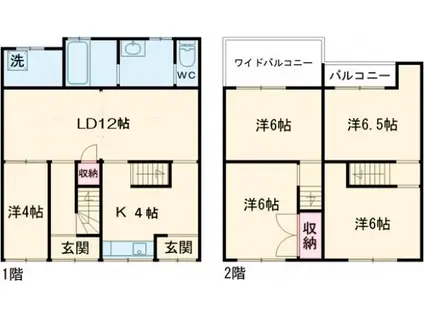 阪急電鉄京都線 西京極駅 徒歩18分 2階建 築52年(5LDK)の間取り写真