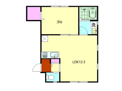 ヴィレーラⅡ(1LDK/1階)の間取り写真