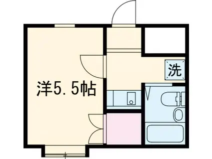 西荻プラザビル(1K/2階)の間取り写真