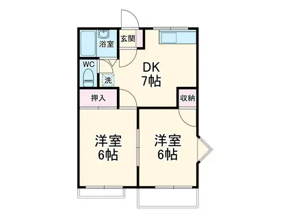 サンヒルズ(1LDK/1階)の間取り写真