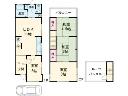 和泉市葛の葉町１丁目貸家(4LDK)の間取り写真