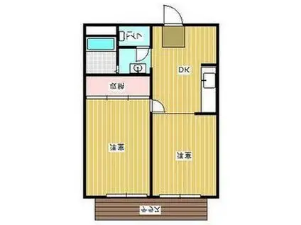 アーバンスケープ大江A(1LDK/1階)の間取り写真