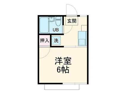 フォーブル西松山(1K/1階)の間取り写真