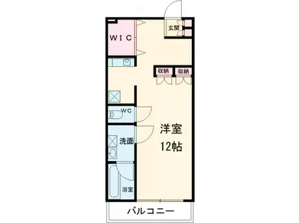 リブリ・シンシア平松(1DK/1階)の間取り写真