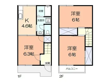 ルミエールハイツ(3K)の間取り写真