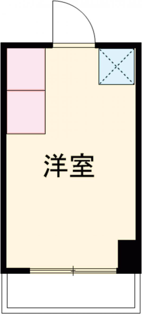 シェアス五反野(ワンルーム/4階)の間取り写真