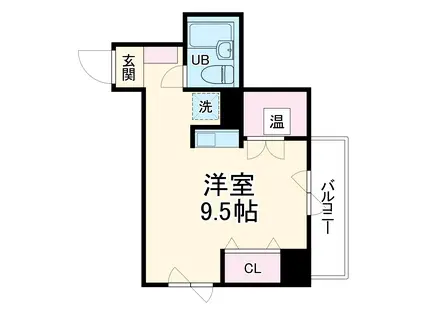 シャトレーイン横浜(ワンルーム/8階)の間取り写真