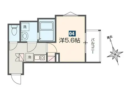 MELDIA西所沢Ⅲ(1K/3階)の間取り写真