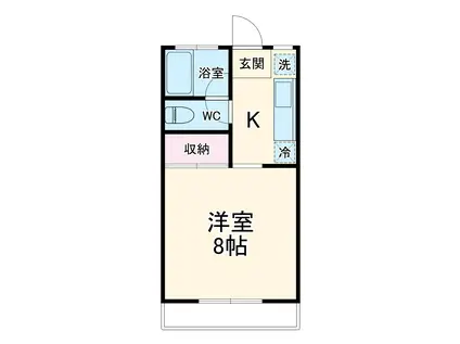 ハイムマーガレット(1K/2階)の間取り写真