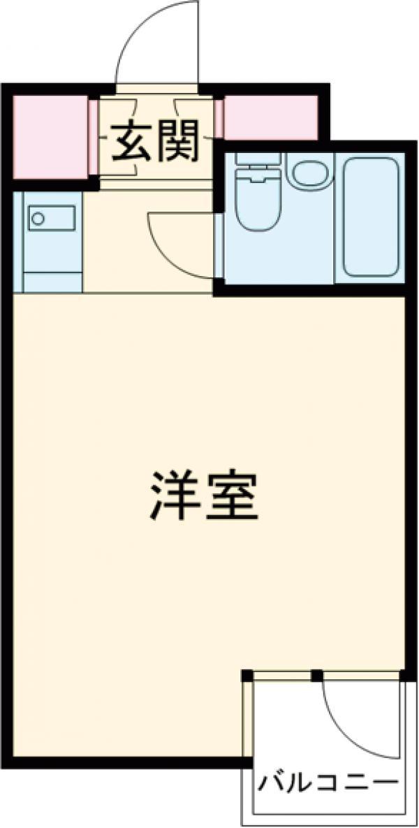 コートベル7(1K/2階)の間取り写真