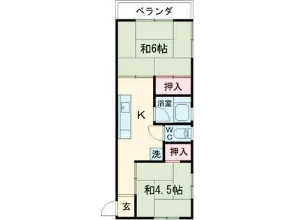 清水屋ビル(2K/4階)の間取り写真