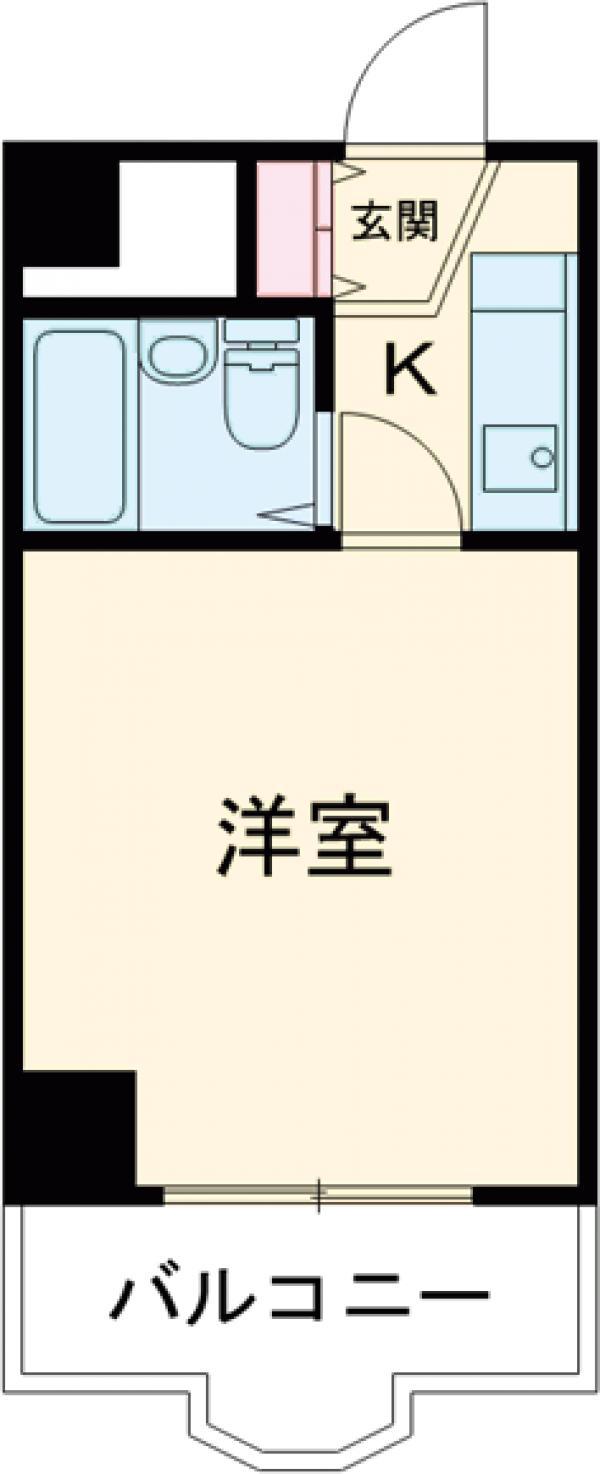 秀友ハイツ(1K/3階)の間取り写真