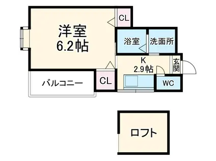 クイーンズ・コート天満(1K/6階)の間取り写真