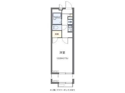 レオパレスポートデュヒロ(1K/1階)の間取り写真