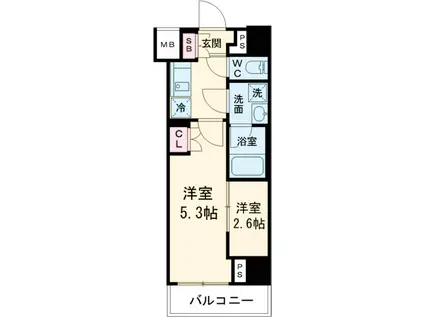 ブライズ亀有(1K/1階)の間取り写真