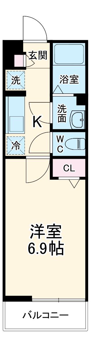 リブリ・大宮堀の内(1K/3階)の間取り写真