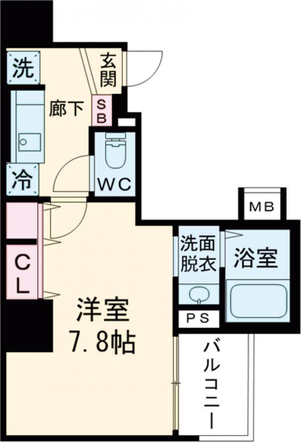 アイル日暮里弐番館・東京山手(1K/5階)の間取り写真