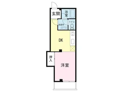 メゾンヴェルテ(1DK/2階)の間取り写真