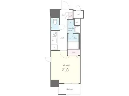 グランレーヴ東尾久(1K/3階)の間取り写真