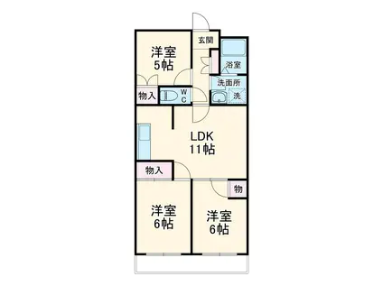 メゾン・ラ・ポームⅡ(3LDK/4階)の間取り写真