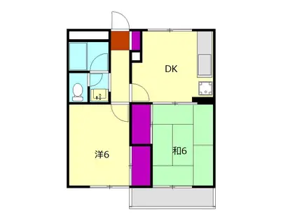 加藤マンション(2DK/2階)の間取り写真