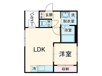 ハーモニーテラス開平町Ⅲ(1LDK/1階)の間取り写真