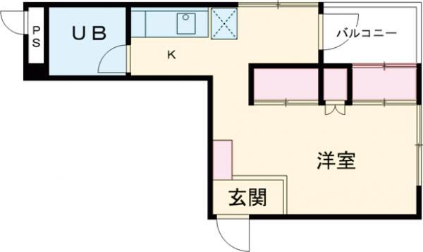 JLBグランエクリュ五反野(1K/3階)の間取り写真