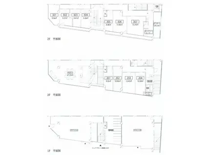 シェアフラット馬場川(ワンルーム/3階)の間取り写真